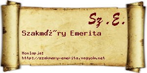 Szakmáry Emerita névjegykártya